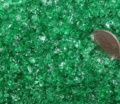 Transparent Emerald Green Coarse Frit