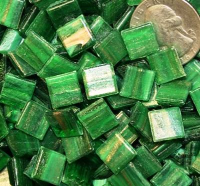 Metallic Mini Tiles..Green..3/8