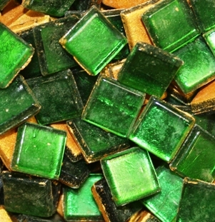 Crystal Metallic Tiles..Emerald..3/8